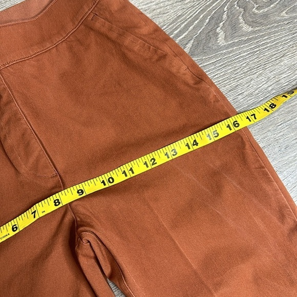 SPANX On The Go Ankle Slim Straight Trouser Pants in Bronze Glow Sz S - Picture 10 of 13